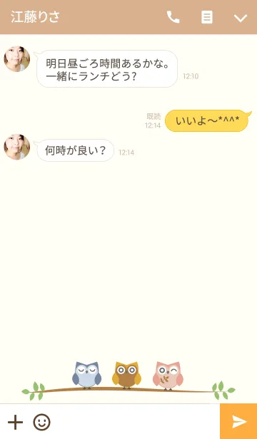 [LINE着せ替え] かわいい可愛いフクロウの画像3