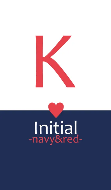 Initial "K" -navy＆red-の着せ替えメイン画像