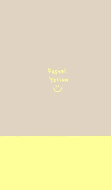 [LINE着せ替え] ベージュ×パステルイエローとニコの画像1