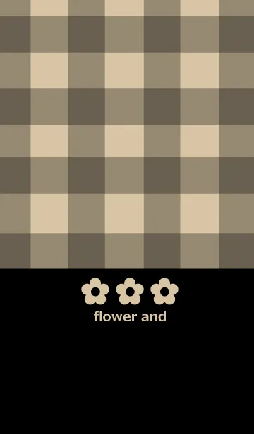 花とチェックの着せ替えメイン画像