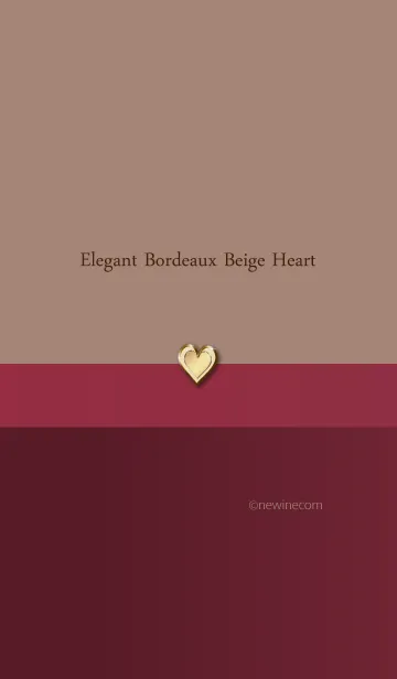 [LINE着せ替え] エレガント ボルドー ベージュ ハートの画像1