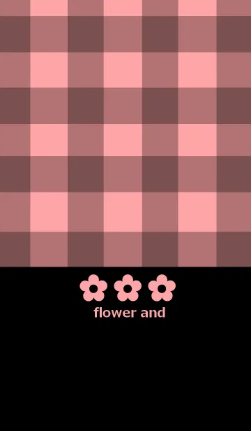 花とチェック2の着せ替えメイン画像