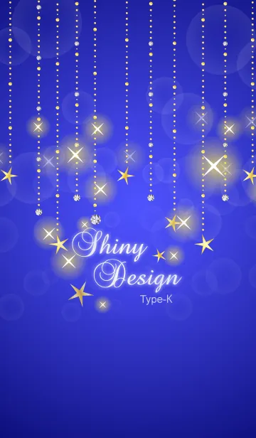 [LINE着せ替え] Shiny Design Type-K 青＆スター★の画像1
