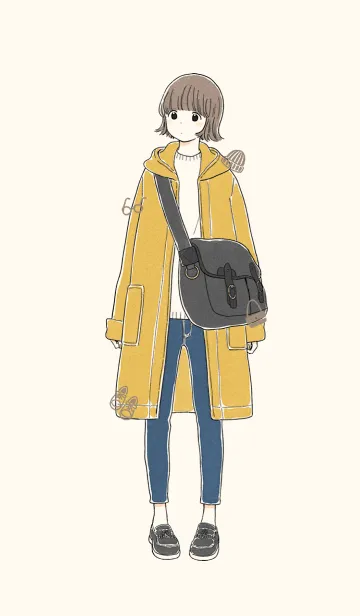 [LINE着せ替え] シンプル女の子着せかえの画像1