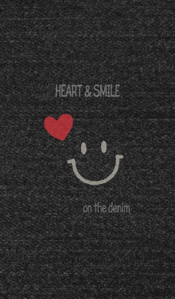 [LINE着せ替え] デニムにハート＆スマイルの画像1