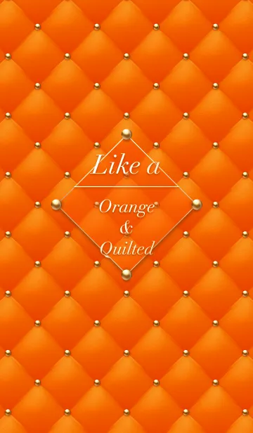 [LINE着せ替え] Like a - Orange ＆ Quilted #HoneyBeeの画像1