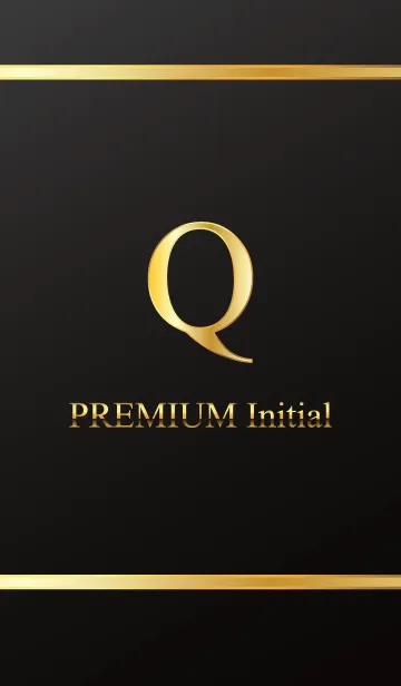 [LINE着せ替え] PREMIUM Initial Q #Blackの画像1
