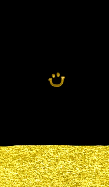 [LINE着せ替え] ブラック×ゴールドスマイルの画像1