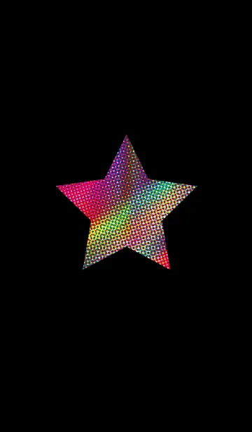 [LINE着せ替え] ドット星レインボーの画像1