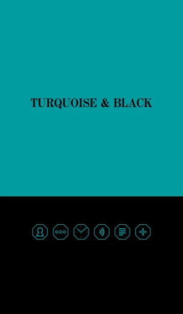 Turquoise ＆ Blackの着せ替えメイン画像