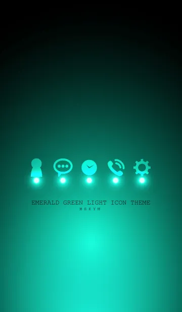 [LINE着せ替え] EMERALD GREEN LIGHT ICON THEMEの画像1