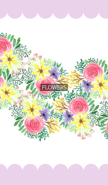 [LINE着せ替え] water color flowers_364の画像1