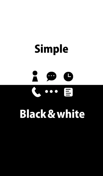 [LINE着せ替え] Simple Black＆Whiteの画像1