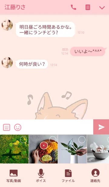 [LINE着せ替え] まじコーギー ピンクの画像4