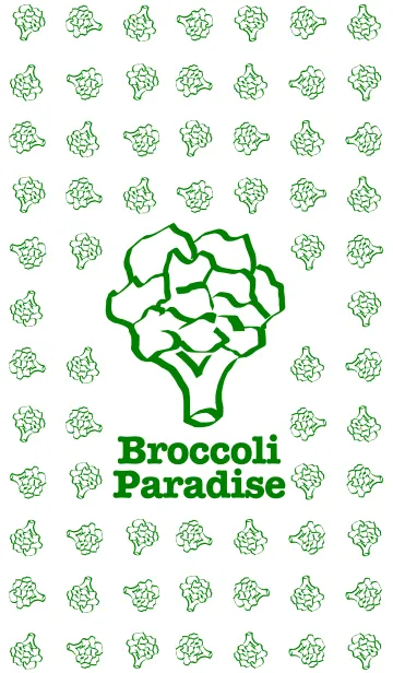 [LINE着せ替え] Broccoli Paradise <White>の画像1