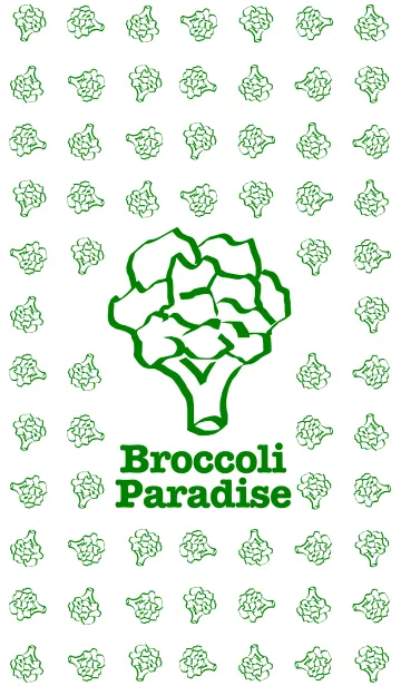 Broccoli Paradise <White>のLINE着せ替え