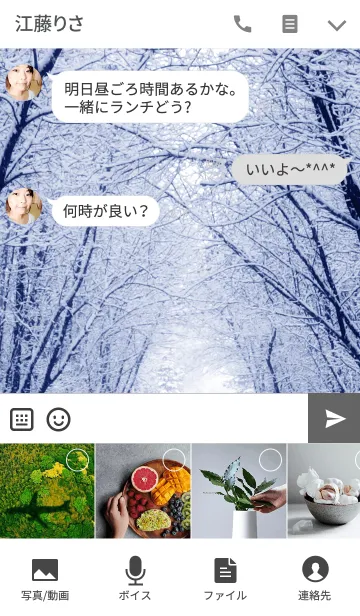 [LINE着せ替え] 雪の道の画像4