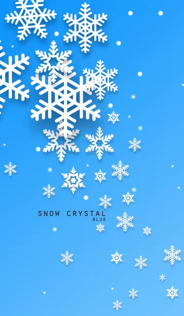 [LINE着せ替え] 雪の結晶「ブルー」の画像1
