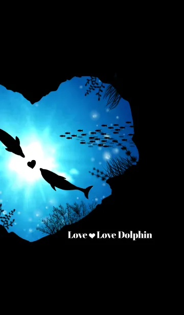 [LINE着せ替え] ♥ペア♥Love Love Dolphin Ver.2の画像1