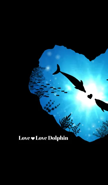 [LINE着せ替え] ♥ペア♥Love Love Dolphin Ver.1の画像1