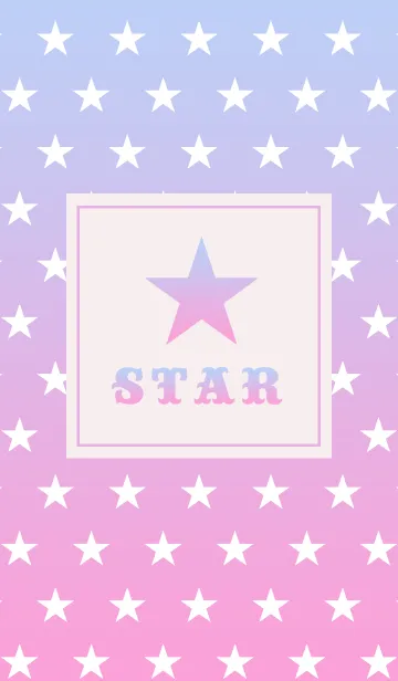 [LINE着せ替え] GradationStar (Pink＆SkyBlue)の画像1