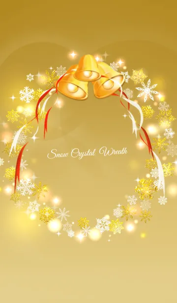 [LINE着せ替え] ♥ペア♥Snow Crystal wreath GOLD ＆ GOLDの画像1