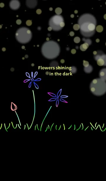 [LINE着せ替え] Flowers shining in the darkの画像1