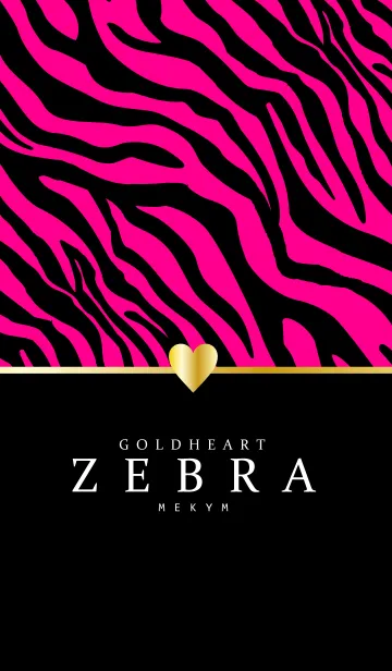 [LINE着せ替え] Z E B R A -GOLD HEART- PINKの画像1