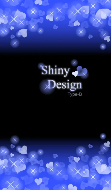 [LINE着せ替え] Shiny Design Type-B ブルー＆ハートの画像1