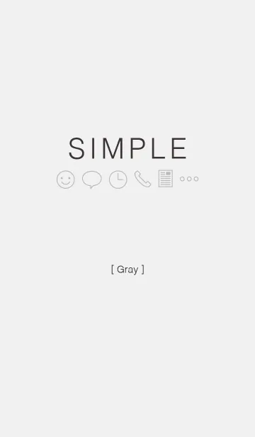 [LINE着せ替え] SIMPLE [Gray]の画像1