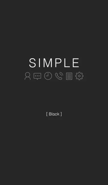 [LINE着せ替え] SIMPLE [Black]の画像1