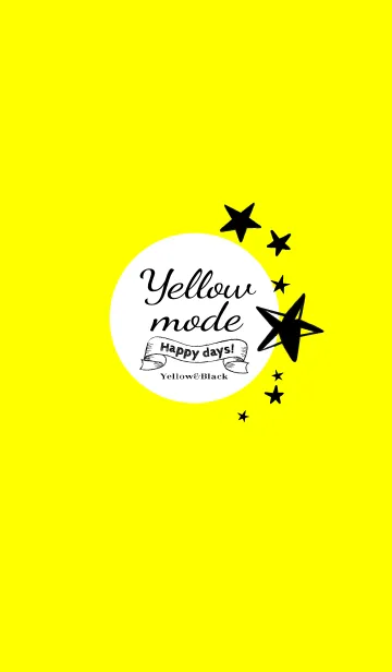 [LINE着せ替え] Yellow mode black ver.の画像1