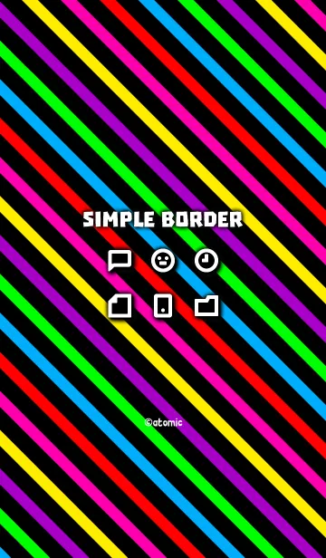 [LINE着せ替え] シンプル ボーダー [ビビッド] No.127の画像1
