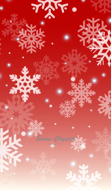 [LINE着せ替え] Snow Crystal -RED-の画像1
