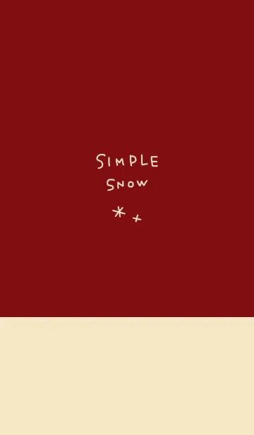 [LINE着せ替え] SIMPLE SNOW -Bordeaux-の画像1