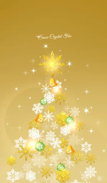 [LINE着せ替え] Snow Crystal Tree GOLD ＆ GOLDの画像1