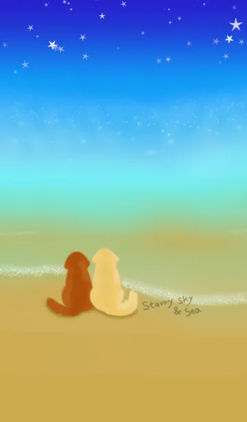 [LINE着せ替え] ☆星空と海☆犬ver.の画像1