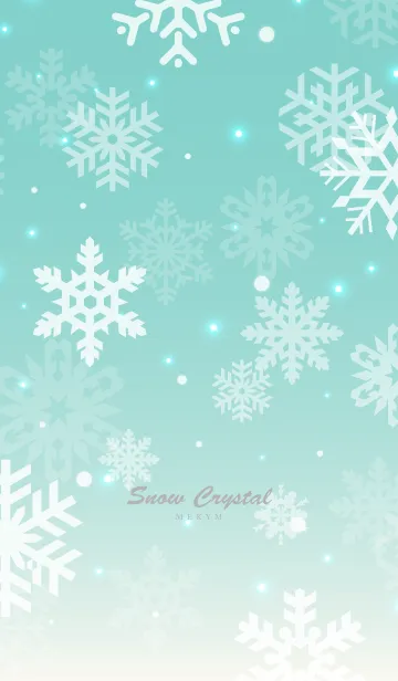 [LINE着せ替え] Snow Crystal -EMERALD GREEN-の画像1