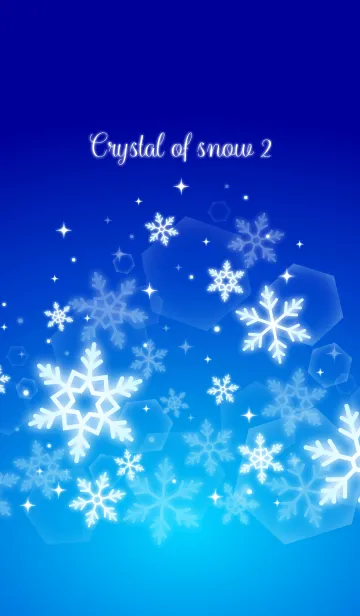 [LINE着せ替え] 雪の結晶2(青)の画像1