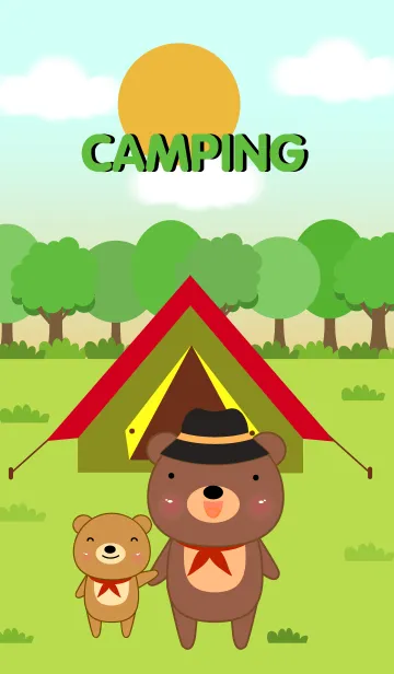 [LINE着せ替え] Camping Bear ＆ Son(jp)の画像1