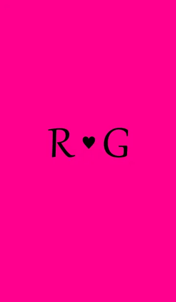 [LINE着せ替え] Initial "R ＆ G" Vivid pink ＆ black.の画像1