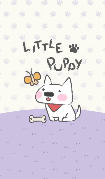 [LINE着せ替え] Little puppy (JP-Purple ver.)の画像1