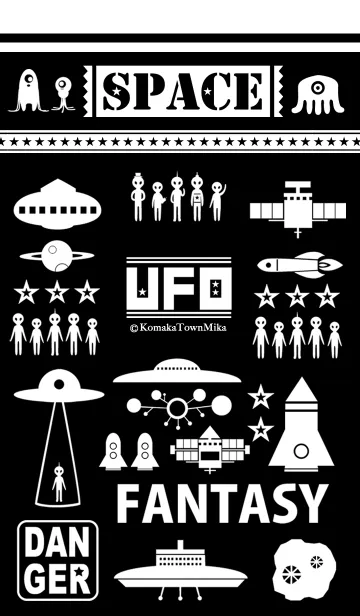 [LINE着せ替え] UFO（シンプルなデザイン）の画像1