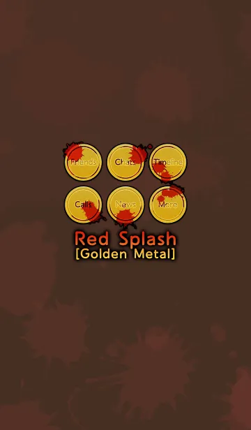 [LINE着せ替え] Red Splash 赤い飛沫 Golden metal ver.の画像1