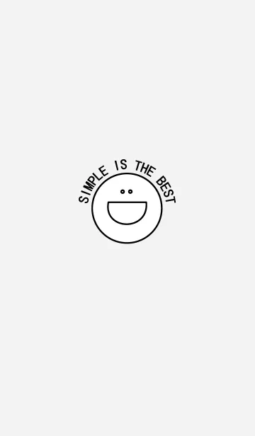 [LINE着せ替え] Simple is the Best 29 (monotone smiley)の画像1