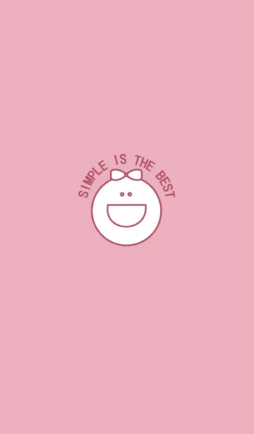 [LINE着せ替え] Simple is the Best 30(pastelpink smiley)の画像1