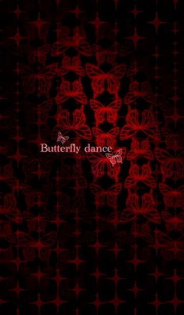 [LINE着せ替え] Butterfly dance -Red neon-の画像1