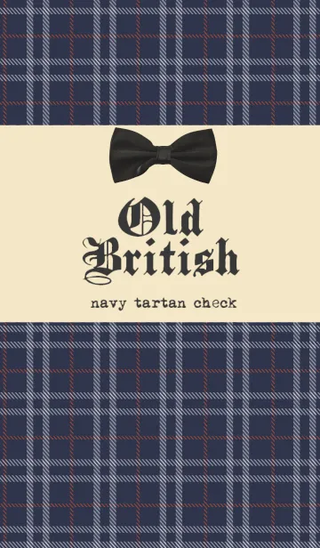 Old British -navy tartan check-のLINE着せ替え