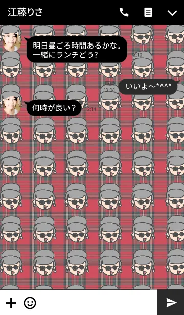 [LINE着せ替え] タータンチェック x サクラコの画像3
