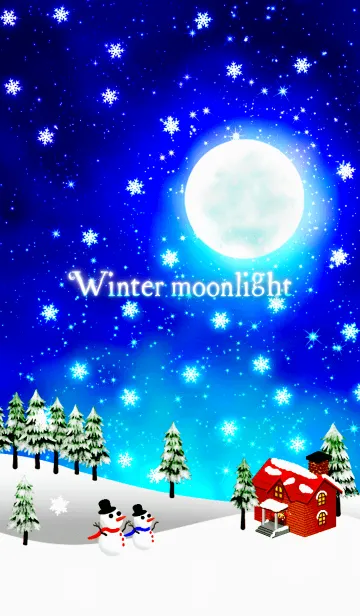 [LINE着せ替え] 冬の月夜の画像1